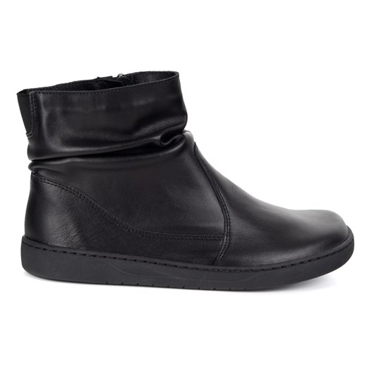 Damskie buty barefoot sztyblety z zamkiem ocieplane 1297 czarne ze sklepu butyolivier w kategorii Półbuty damskie - zdjęcie 185769544