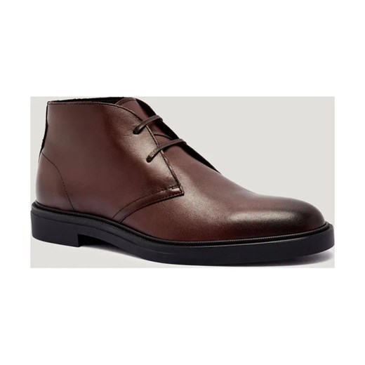 BOSS BLACK Skórzane buty wysokie Calev_Desb_ltfb ze sklepu Gomez Fashion Store w kategorii Buty zimowe męskie - zdjęcie 185770782