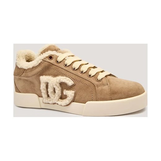 Dolce & Gabbana Skórzane sneakersy | shearling ze sklepu Gomez Fashion Store w kategorii Buty sportowe damskie - zdjęcie 185771082