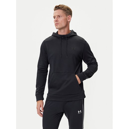 Under Armour Bluza UA Armour Fleece Hoodie 1373353 Czarny Regular Fit ze sklepu MODIVO w kategorii Bluzy męskie - zdjęcie 185776600