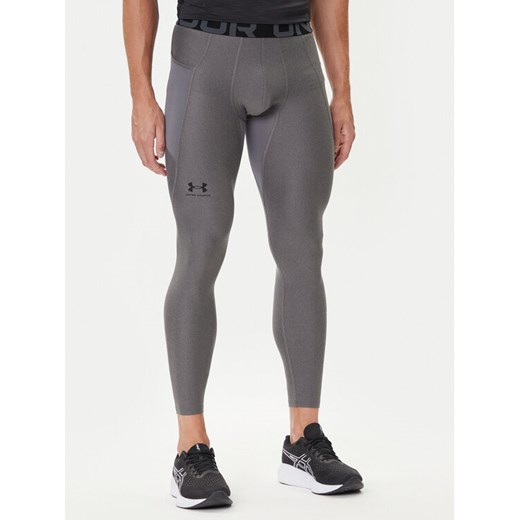 Under Armour Legginsy UA HG Armour Leggings 1361586 Szary Regular Fit ze sklepu MODIVO w kategorii Spodnie męskie - zdjęcie 185776644