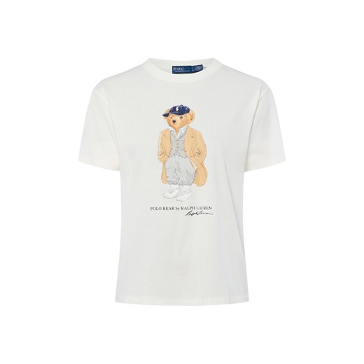 Polo Ralph Lauren Koszulka damska Kobiety Dżersej écru nadruk ze sklepu vangraaf w kategorii Bluzki damskie - zdjęcie 185777630