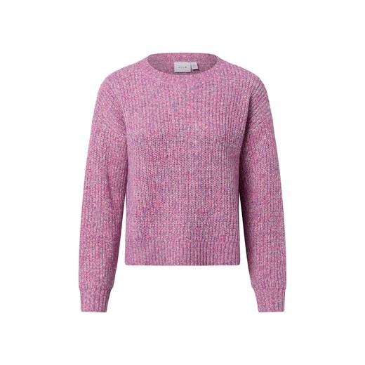 Vila Damski sweter z dzianiny - VISposa Kobiety wyrazisty róż marmurkowy ze sklepu vangraaf w kategorii Swetry damskie - zdjęcie 185777631
