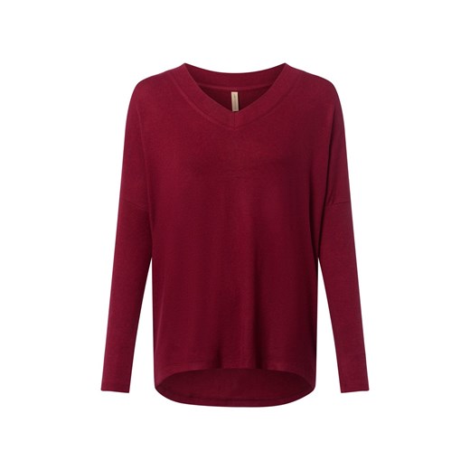 soyaconcept® Damski sweter z cienkiej dzianiny - Biara Kobiety drobna dzianina bordowy jednolity ze sklepu vangraaf w kategorii Swetry damskie - zdjęcie 185777650