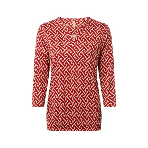 soyaconcept® Damska bluzka koszulowa - Felicity Kobiety Bawełna czerwony wzorzysty ze sklepu vangraaf w kategorii Bluzki damskie - zdjęcie 185777653