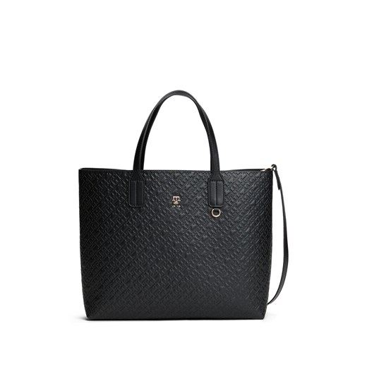 Tommy Hilfiger Damska torba na ramię Kobiety Sztuczna skóra czarny jednolity ze sklepu vangraaf w kategorii Torby Shopper bag - zdjęcie 185777684