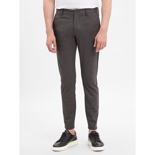 Only&Sons Spodnie - ONSMark Mężczyźni czekoladowy w kratkę ze sklepu vangraaf w kategorii Spodnie męskie - zdjęcie 185777702