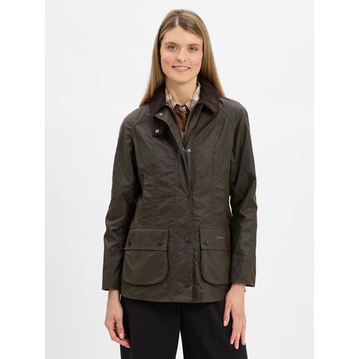 Barbour Kurtka damska - Beadnell Kobiety Bawełna oliwkowy jednolity Barbour 44 vangraaf