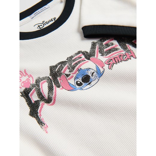 Reserved - Prążkowany t-shirt Lilo i Stitch - wielobarwny Reserved 116 (5-6 lat) Reserved