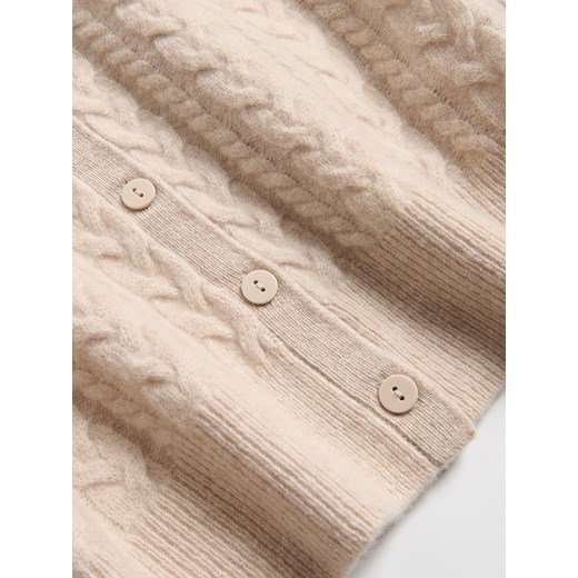 Reserved - Wełniany kardigan - beżowy Reserved XL Reserved