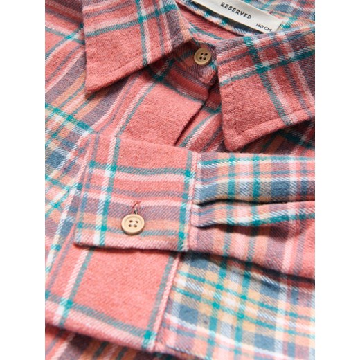 Reserved - Koszula w kratę z wiskozą - wielobarwny Reserved 164 (13 lat) Reserved