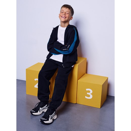 Reserved - Dzianinowy komplet z bawełną - czarny ze sklepu Reserved w kategorii Komplety chłopięce - zdjęcie 185778724