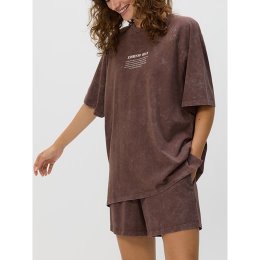 Reserved - Dwuczęściowa piżama - brązowy Reserved XXL Reserved