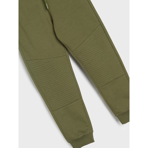 Sinsay - Spodnie slim z ozdobnymi przeszyciami - khaki Sinsay 98 (2-3 l) Sinsay