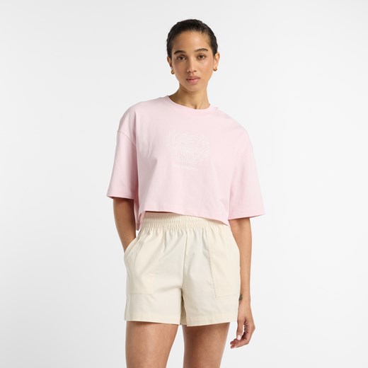 Koszulka damska New Balance WT51935RSG – różowa ze sklepu New Balance Poland w kategorii Bluzki damskie - zdjęcie 185780122