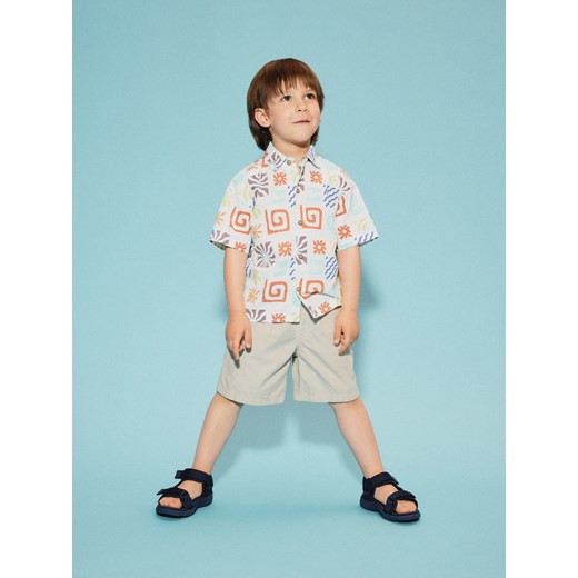 Reserved - Bawełniane szorty - beżowy ze sklepu Reserved w kategorii Spodenki chłopięce - zdjęcie 185780724