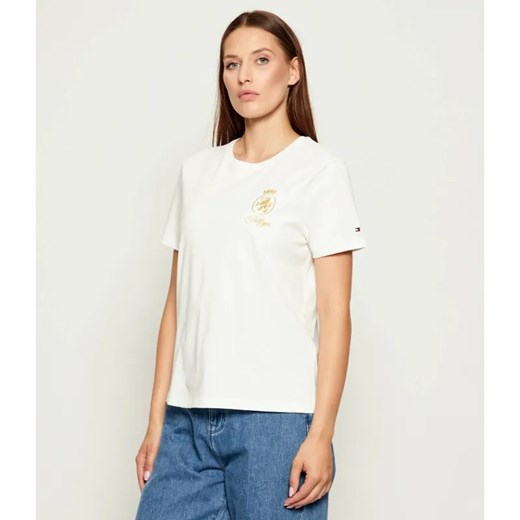 Tommy Hilfiger T-shirt | Regular Fit ze sklepu Gomez Fashion Store w kategorii Bluzki damskie - zdjęcie 185781472