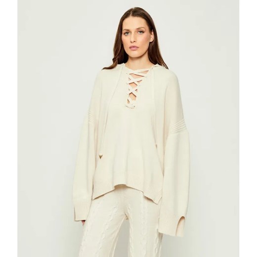 AKEP Sweter | Relaxed fit | z dodatkiem wełny i kaszmiru ze sklepu Gomez Fashion Store w kategorii Poncza - zdjęcie 185781483