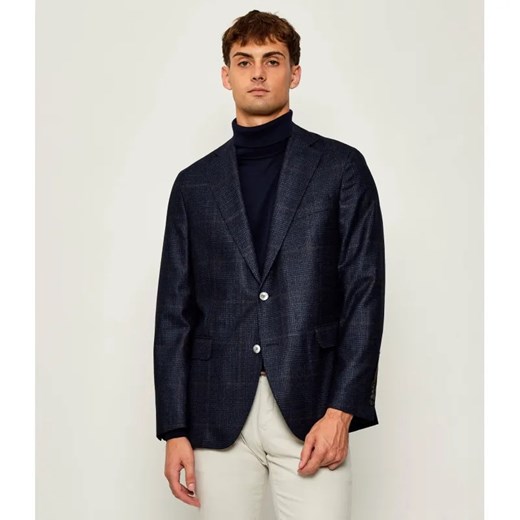 Oscar Jacobson Wełniana marynarka Fogerty | Regular Fit | z dodatkiem jedwabiu i kaszmiru ze sklepu Gomez Fashion Store w kategorii Marynarki męskie - zdjęcie 185781522