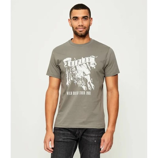 Replay T-shirt | Regular Fit ze sklepu Gomez Fashion Store w kategorii T-shirty męskie - zdjęcie 185781524
