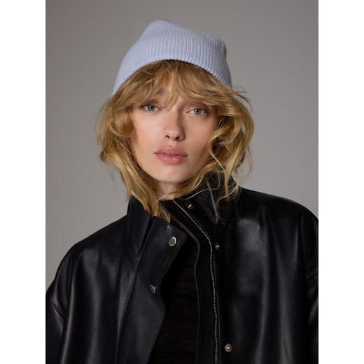 Reserved - Wełniana czapka z dodatkiem kaszmiru - jasnoniebieski Reserved ONE SIZE Reserved
