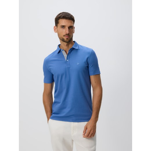 Reserved - Koszulka polo regular fit - niebieski ze sklepu Reserved w kategorii T-shirty męskie - zdjęcie 185783894