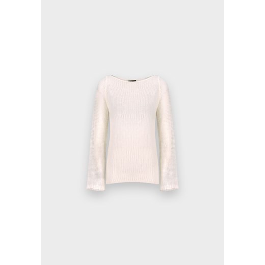 Lekki ażurowy sweter w kolorze ecru Molton XL Molton