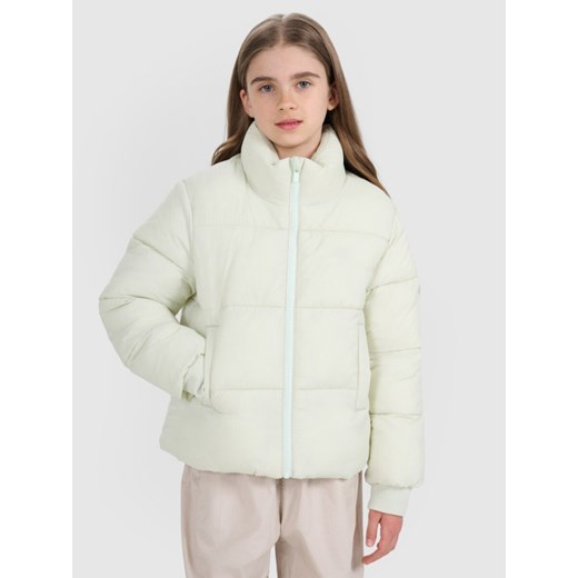 Dziewczęca kurtka puchowa pikowania 4F 4FJRAW25TDJAF0806 - miętowa - id: 324829 - marki 4f Junior - 185785071 Dziewczęca kurtka puchowa pikowania 4F 4FJRAW25TDJAF0806 - miętowa ze sklepu Sportstylestory.com w kategorii Kurtki dziewczęce - zdjęcie 185785071