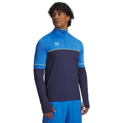 Męski longsleeve Under Armour UA M Challenger Training QZ - niebieski ze sklepu Sportstylestory.com w kategorii T-shirty męskie - zdjęcie 185785091