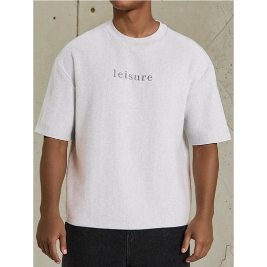 Sinsay - Bluza z krótkim rękawem - szary ze sklepu Sinsay w kategorii Bluzy męskie - zdjęcie 185787471