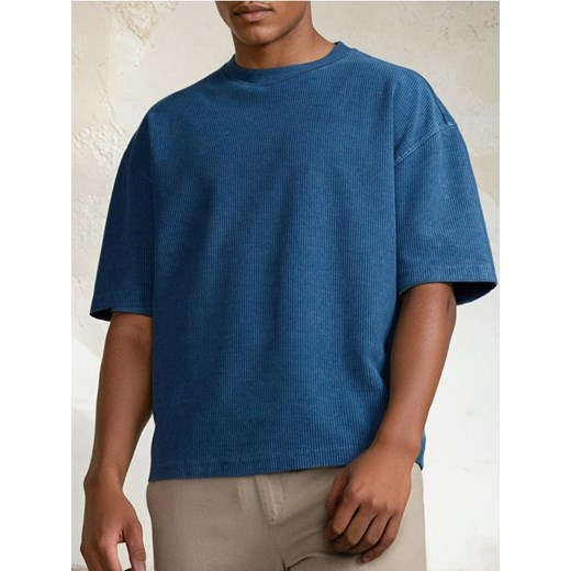 Sinsay - Bluza z krótkim rękawem - niebieski ze sklepu Sinsay w kategorii Bluzy męskie - zdjęcie 185787472