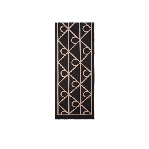 Szalik Calvin Klein Emblem Aop Jcq Fine Rib Scarf LV04D8051G Czarny ze sklepu eobuwie.pl w kategorii Szaliki i chusty damskie - zdjęcie 185788710