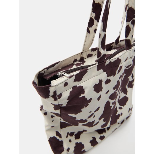 Sinsay - Torebka tote ze wzorkiem - wielobarwny Sinsay One Size Sinsay