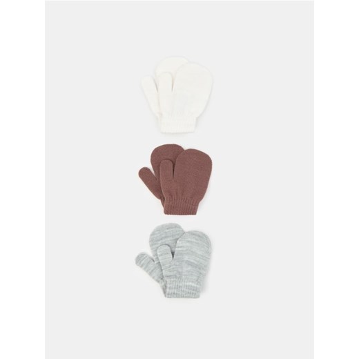 Sinsay - Rękawiczki jednopalczaste 3 pack - wielobarwny Sinsay One Size Sinsay