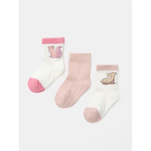 Sinsay - Skarpetki niemowlęce 3 pack - wielobarwny - id: 072FZ-MLC - marki Sinsay - 185790964 Sinsay - Skarpetki niemowlęce 3 pack - wielobarwny ze sklepu Sinsay w kategorii Skarpetki dziecięce - zdjęcie 185790964