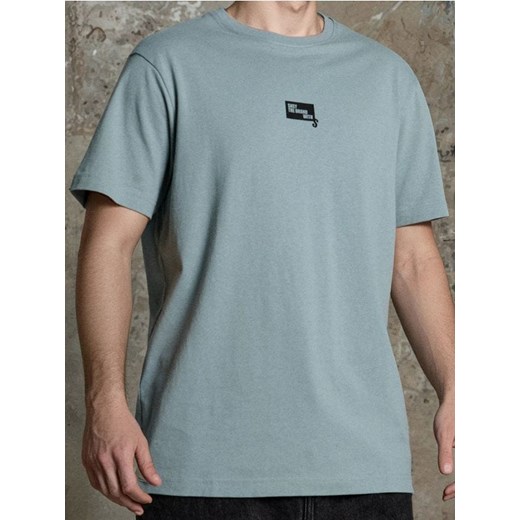 Sinsay - Bawełniana koszulka z napisem - szary ze sklepu Sinsay w kategorii T-shirty męskie - zdjęcie 185791051