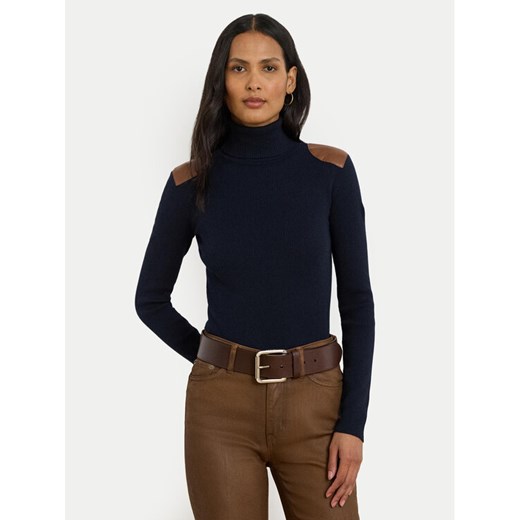 LAUREN RALPH LAUREN Golf 200951386008 Granatowy Slim Fit ze sklepu MODIVO w kategorii Swetry damskie - zdjęcie 185792822