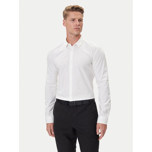 HUGO Koszula Ero3 50475678 Biały Extra Slim Fit ze sklepu MODIVO w kategorii Koszule męskie - zdjęcie 185792851