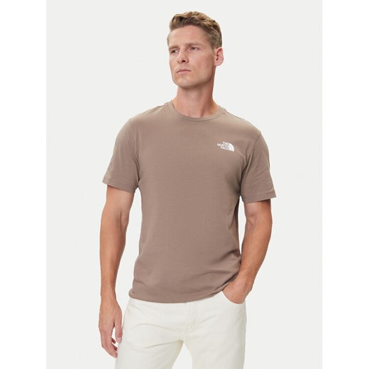 The North Face T-Shirt Redbox NF0A87NP Beżowy Regular Fit ze sklepu MODIVO w kategorii T-shirty męskie - zdjęcie 185792882