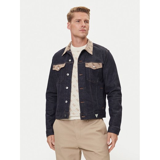 Guess Kurtka przejściowa 177333 Niebieski Classic Fit ze sklepu MODIVO w kategorii Kurtki męskie - zdjęcie 185792913
