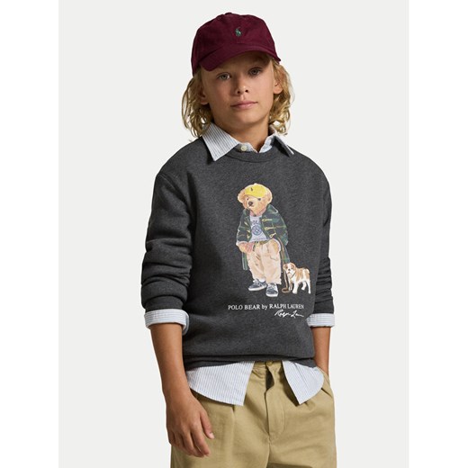 Polo Ralph Lauren Bluza 323979490001 Szary Regular Fit ze sklepu MODIVO w kategorii Bluzy chłopięce - zdjęcie 185792932