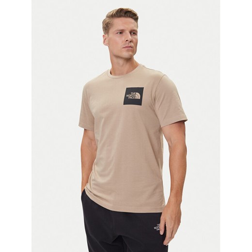 The North Face T-Shirt Fine NF0A8A6M Beżowy Regular Fit ze sklepu MODIVO w kategorii T-shirty męskie - zdjęcie 185792943