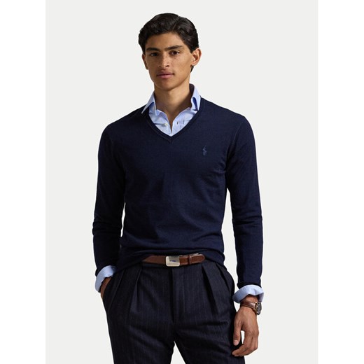 Polo Ralph Lauren Sweter 710946142001 Granatowy Slim Fit ze sklepu MODIVO w kategorii Swetry męskie - zdjęcie 185792960