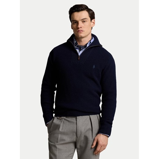 Polo Ralph Lauren Sweter 710941101001 Granatowy Regular Fit ze sklepu MODIVO w kategorii Swetry męskie - zdjęcie 185792980