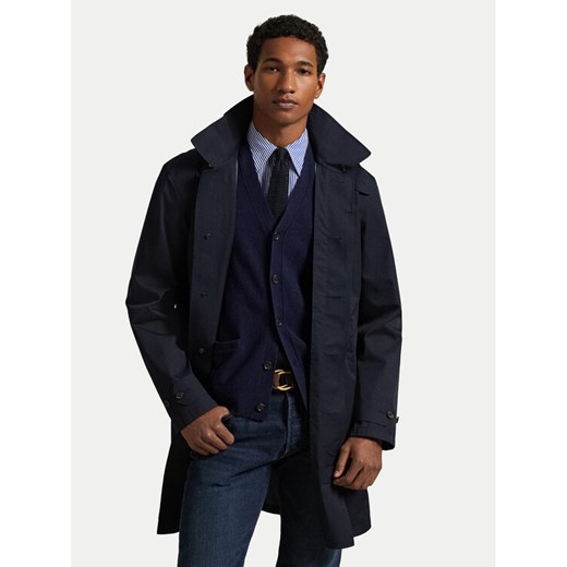 Polo Ralph Lauren Płaszcz przejściowy 710914247002 Granatowy Regular Fit ze sklepu MODIVO w kategorii Płaszcze męskie - zdjęcie 185793041