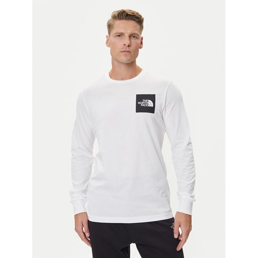 The North Face Longsleeve Fine NF0A8A6P Biały Regular Fit ze sklepu MODIVO w kategorii T-shirty męskie - zdjęcie 185793054