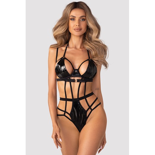 Body sexy Obsessive Keira Lise teddy czarny ze sklepu kontri.pl w kategorii Body damskie - zdjęcie 185795182