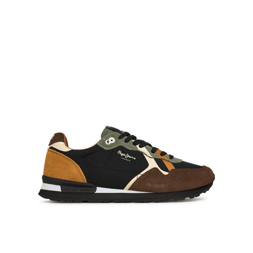 Sneakersy Pepe Jeans Brit Prints M PMS400002 Brązowy ze sklepu eobuwie.pl w kategorii Buty sportowe męskie - zdjęcie 185796244