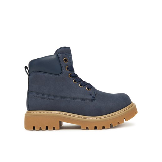 Trapery Tommy Hilfiger T3X5-34125-1269 S Granatowy ze sklepu eobuwie.pl w kategorii Buty zimowe dziecięce - zdjęcie 185796341