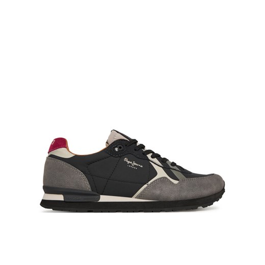 Sneakersy Pepe Jeans Brit Prints M PMS400002 Szary ze sklepu eobuwie.pl w kategorii Buty sportowe męskie - zdjęcie 185796382
